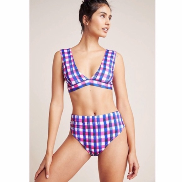 Anthropologie Other - Anthropologie High Waisted Bikini Bottom & Top SZL